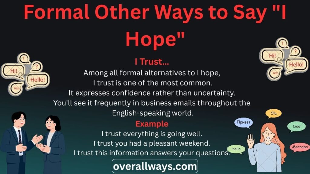 Formal Other Ways to Say "I Hope"