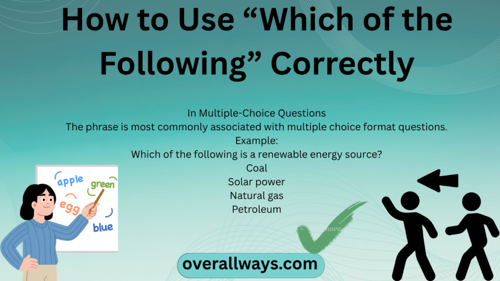 How to Use “Which of the Following” Correctly