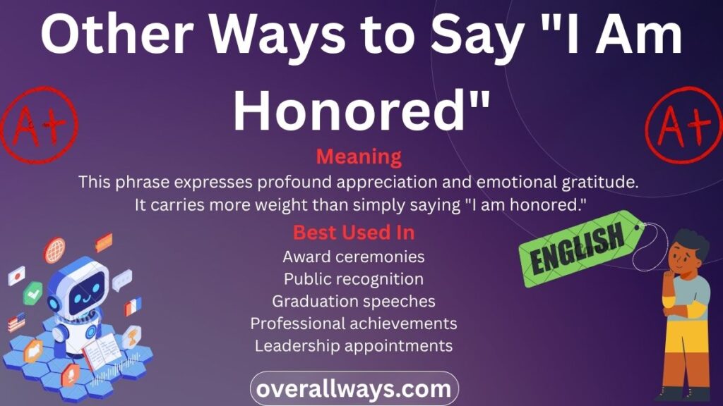 other ways to say i am honored