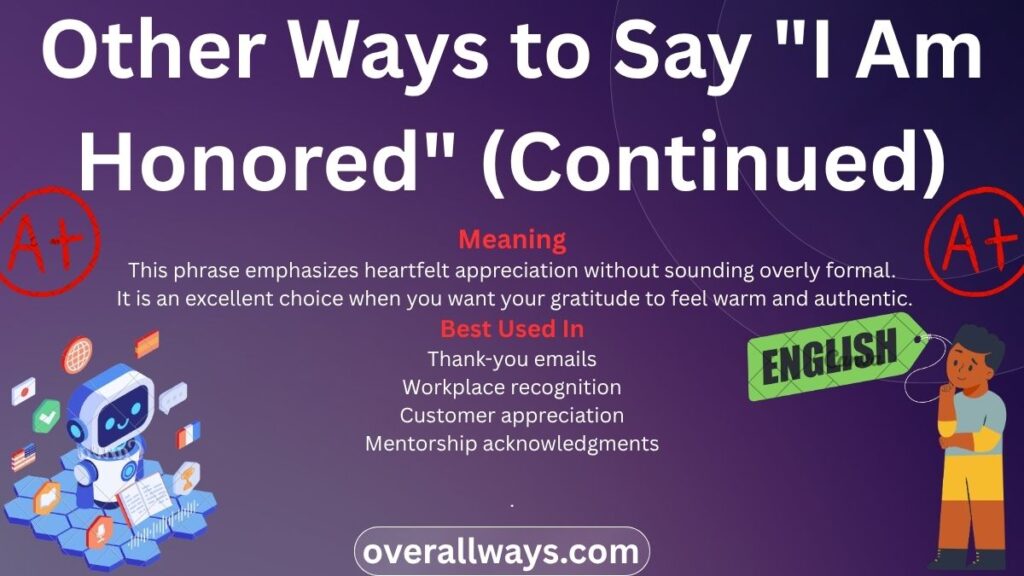other ways to say i am honored