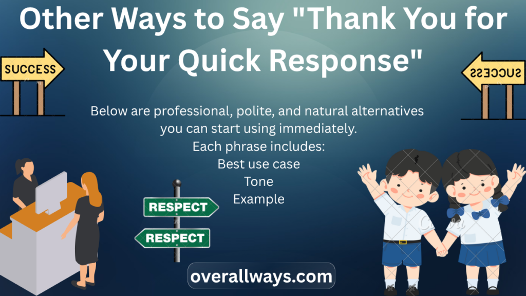 Other Ways to Say "Thank You for Your Quick Response"