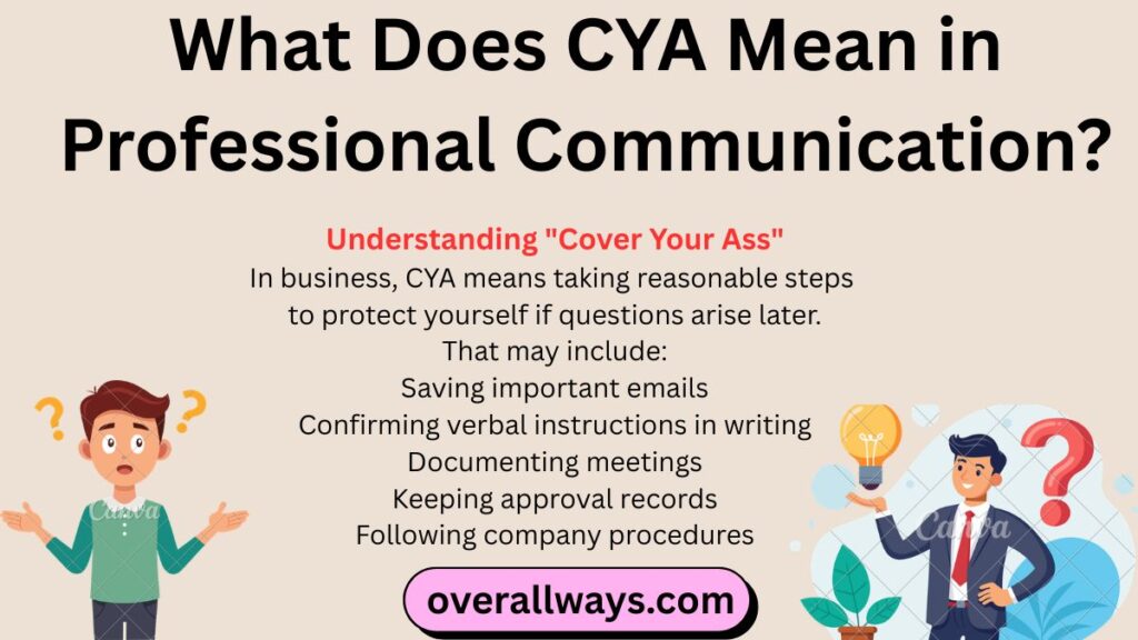 What Does CYA Mean in Professional Communication?