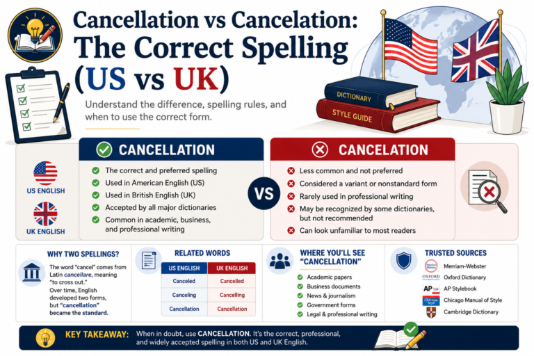 Cancellation vs Cancelation: The Correct Spelling (US vs UK)