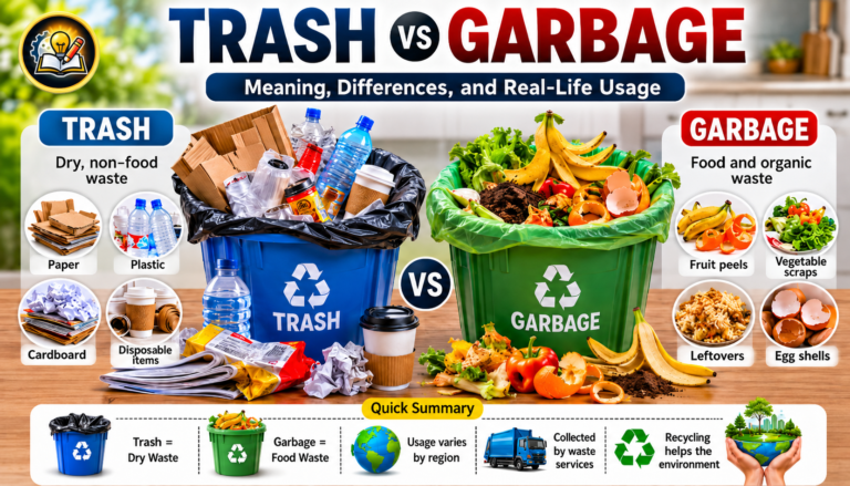 Trash vs Garbage: Meaning, Differences, and Real-Life Usage