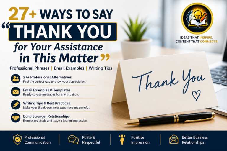 27+ Ways to Say “Thank You for Your Assistance in This Matter”