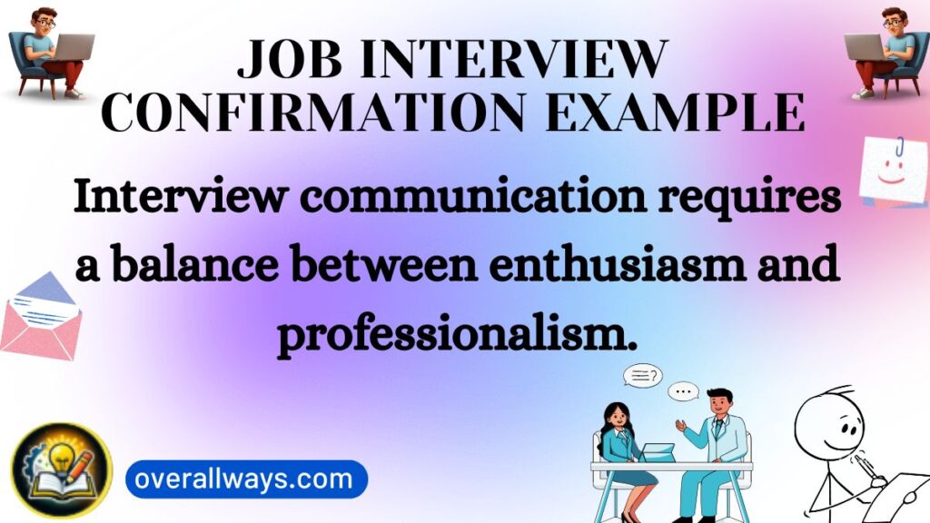 Job Interview Confirmation Example