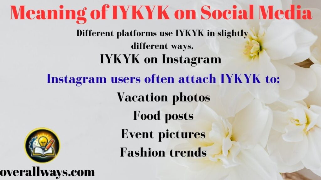 Meaning of IYKYK on Social Media