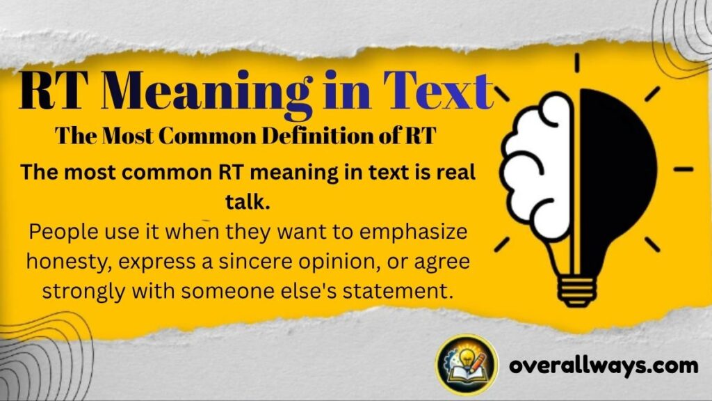 RT Meaning in Text