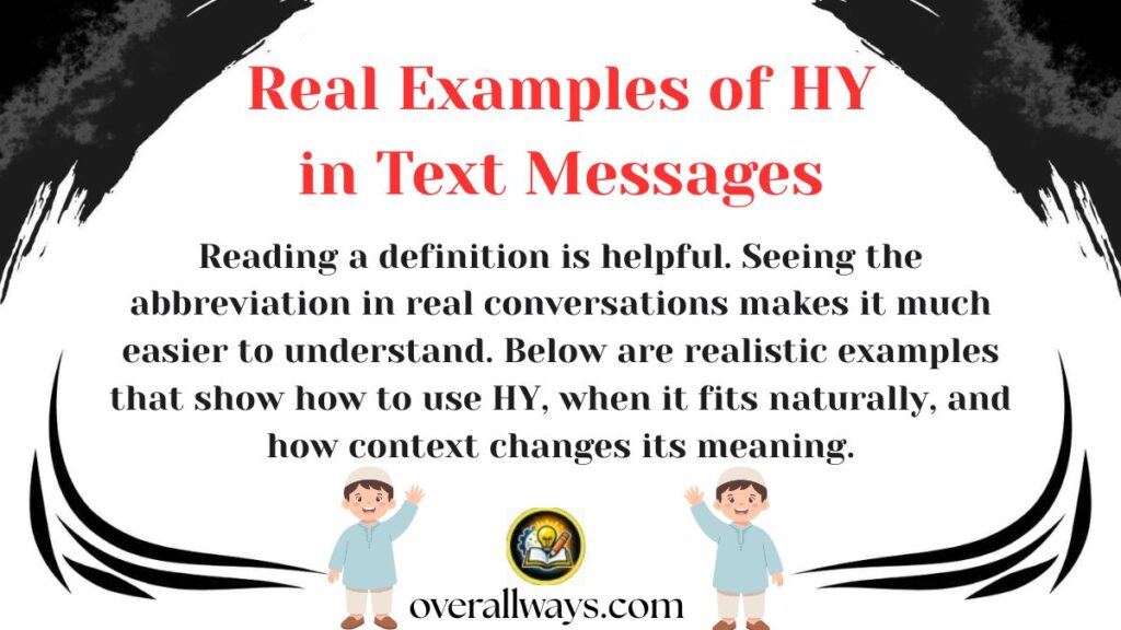 Real Examples of HY in Text Messages