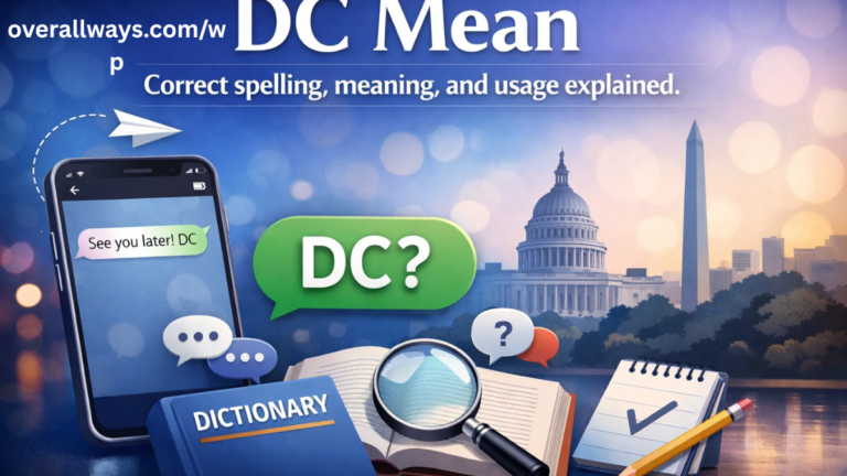 DC meaning in text