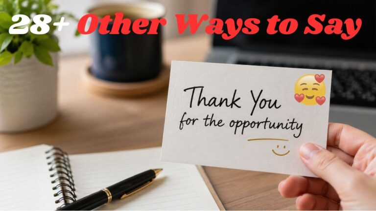 28+ Other Ways to Say “Thank You for the Opportunity”