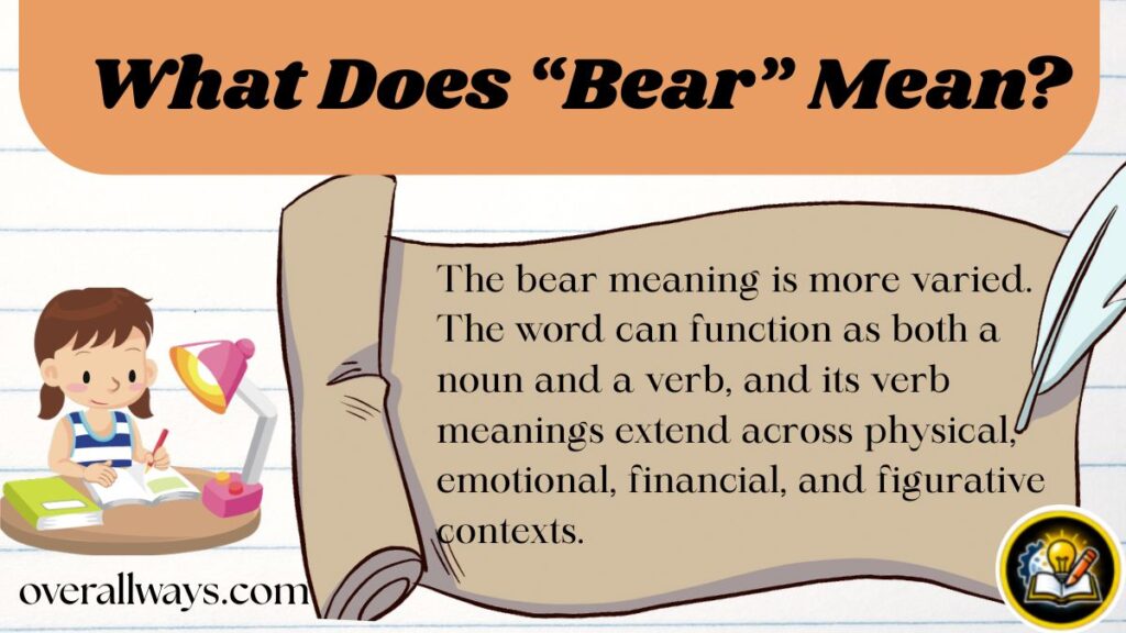 What Does “Bear” Mean?