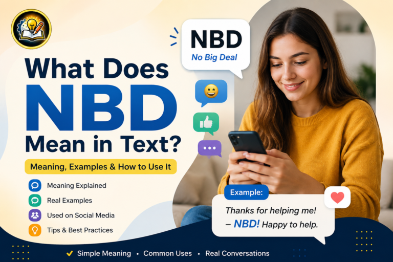 What Does NBD Mean in Text? Meaning, Examples, and How to Use It Correctly