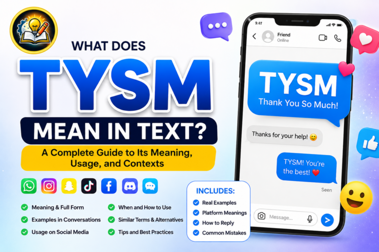 What Does TYSM Mean in Text? A Complete Guide to Its Meaning, Usage, and Contexts