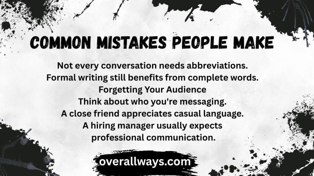 Common Mistakes People Make