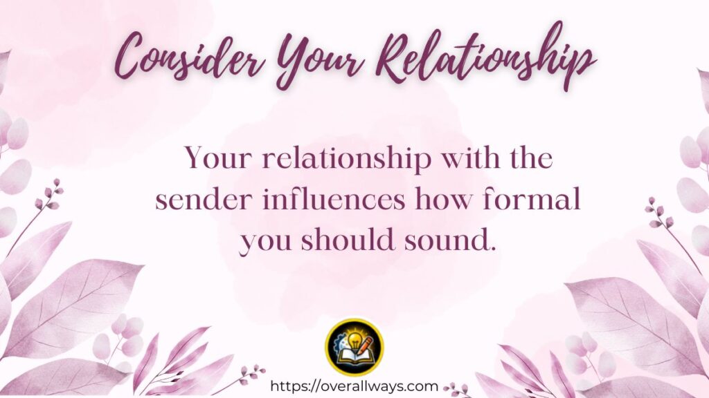 Consider Your Relationship