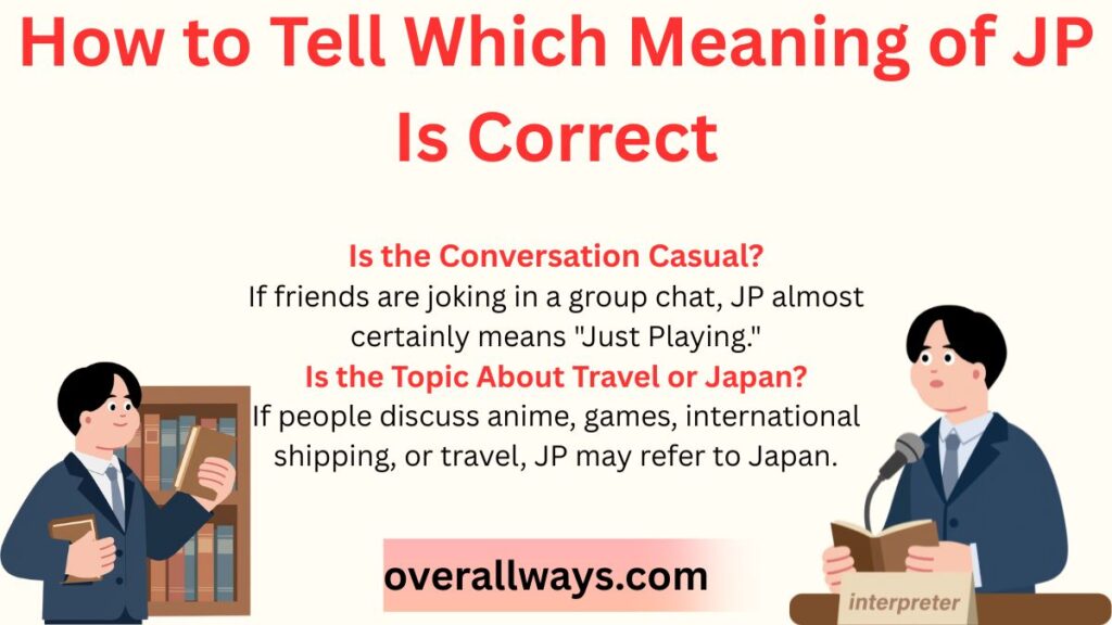 How to Tell Which Meaning of JP Is Correct