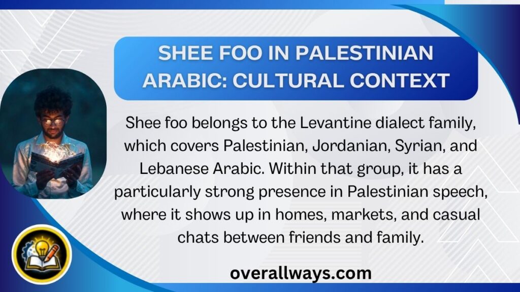 Shee Foo in Palestinian Arabic: Cultural Context