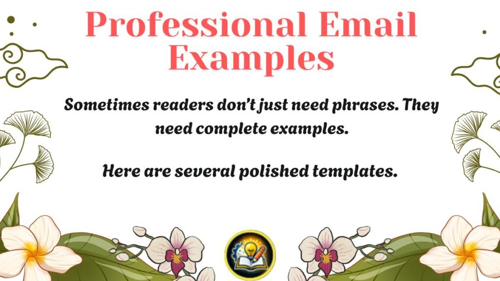 Professional Email Examples