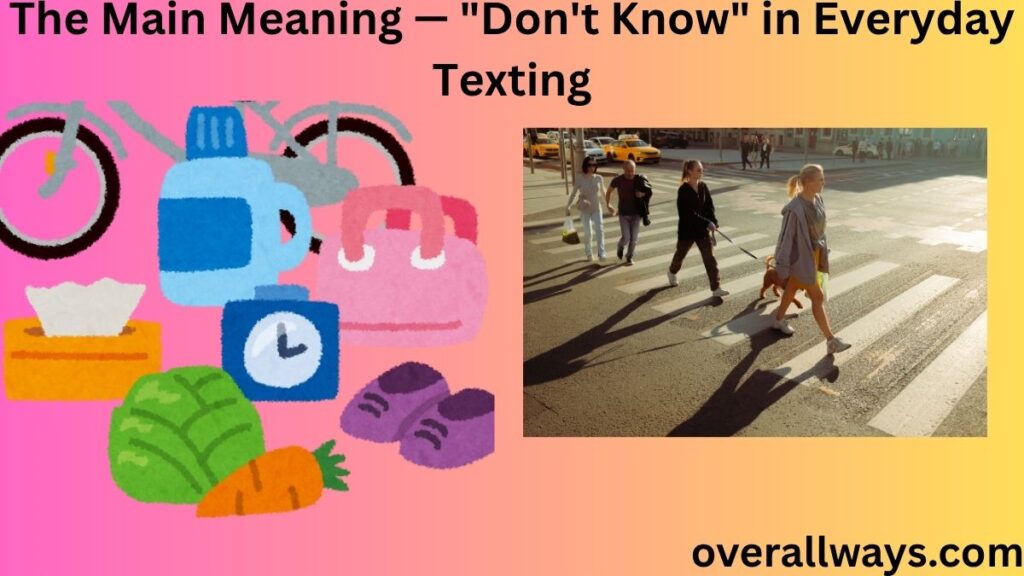 The Main Meaning — "Don't Know" in Everyday Texting