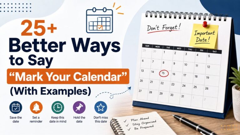 👉 25+ Better Ways to Say “Mark Your Calendar” (With Examples)