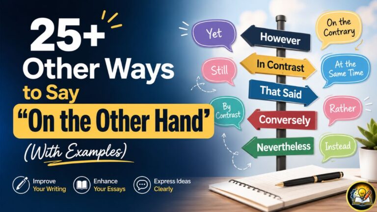 25+ Other Ways to Say On the Other Hand (With Examples)