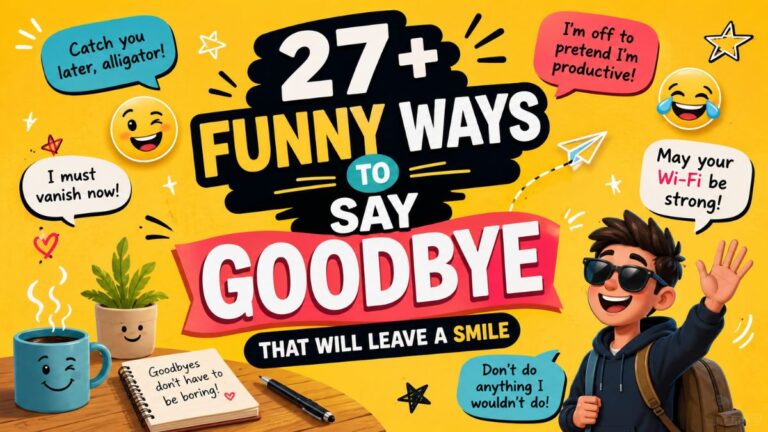 27+ Funny Ways to Say Goodbye That Will Leave a Smile